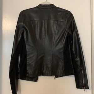 Black leather jacket